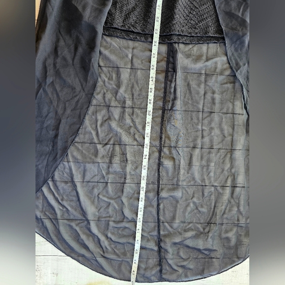 Rue21 Black Sleeveless High Low Sheer Chiffon Bustier Top Flowy Bottom Size M - Picture 9 of 10